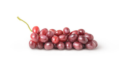 Red fresh wine grape isolated. Cluster of Red Grapes.