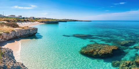 Fototapeta premium Discover Otranto: A Coastal Paradise in Apulia with Pristine Beaches and Crystal Waters