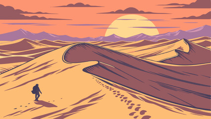 landscape with mountains