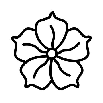 black outline flower blossom simple clip art preview