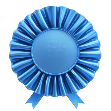 recommend clip art: Blue rosette award ribbon illustration on transparent background