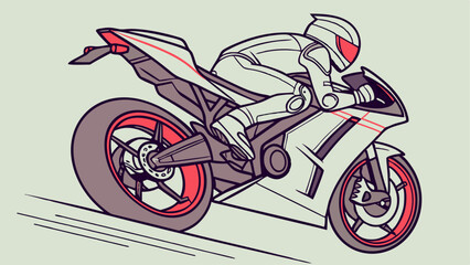 Obraz premium motorcycle rider silhouette