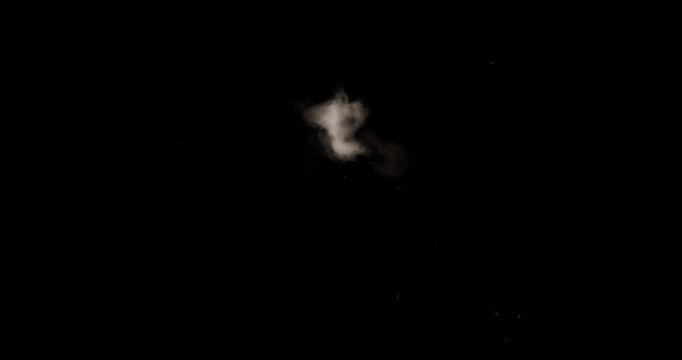 muzzle flash effect on black background