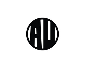 AU logo design vector template. AU