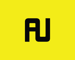 AU logo design vector template. AU