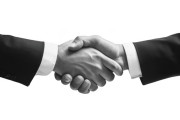 Business handshake illustration on transparent background