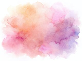 Fototapeta premium Soft gradient watercolor strokes create a dreamy blush pink abstract background