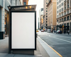 Bus stop billboard mockup