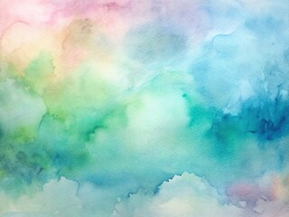 Vibrant watercolor abstract blending soft shades in a tranquil, dreamy atmosphere