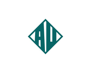 AU logo design vector template. AU