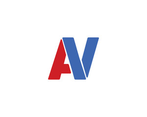 AV logo design vector template. AV