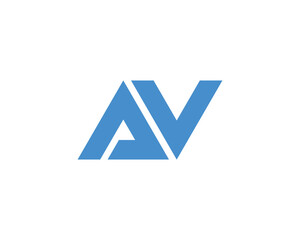 AV logo design vector template. AV