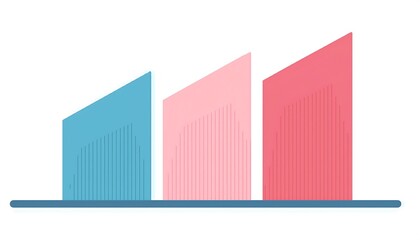 Abstract Colorful Bar Chart Design for Data Visualization and Business Analysis