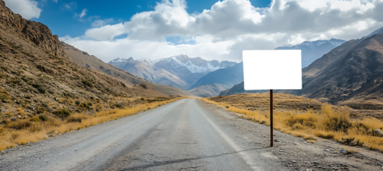 Roadside Promotional Banner With a PNG Display Window, Designed for Custom Content Like Business Ads, Event Details, or Company Branding