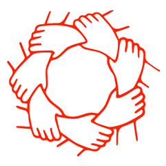 Teamwork Unity Hands Circle Symbol Human Connection Collaboration Support Diversity Inclusion Community Concept Corporate Culture Trust Visual For Presentations And Social Campaigns

