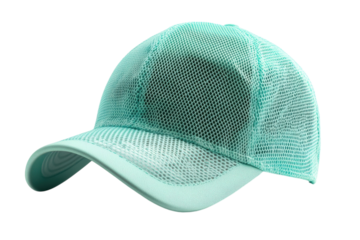 Cool mint green mesh baseball cap perfect for summer breathable and stylish studio shot on black