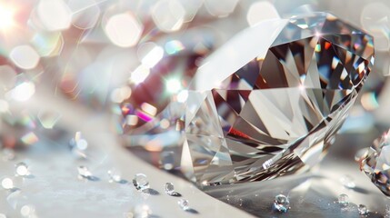 The luxury shiny diamonds are on a white background.