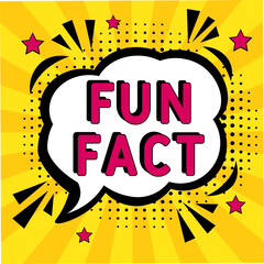 Fun fact. Comic book explosion with text Fun fact. Banner for business, marketing and advertising. Social Media banner. Vector bright cartoon illustration in retro pop art style. Creative poster.