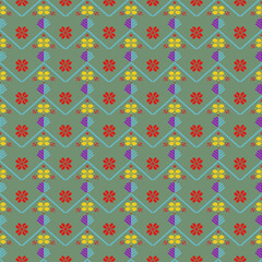 Beautiful vintage seamless pattern design by geometric 