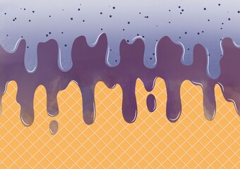 Grape creamy blueberry vector illustration. Perfect for wallpapers, assets, etc.