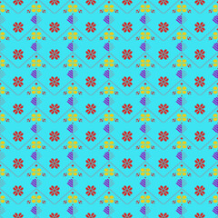 Beautiful vintage seamless pattern design by geometric 
