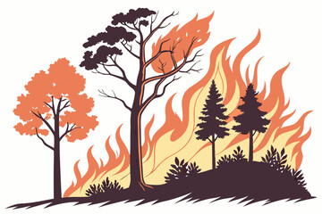 autumn tree silhouette