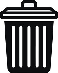 Bin vector silhouette icon