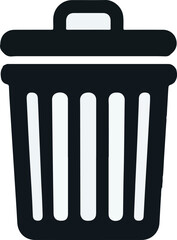 Bin vector silhouette icon