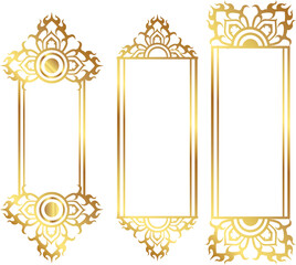 frame with floral ornament Certificate border pattern thai