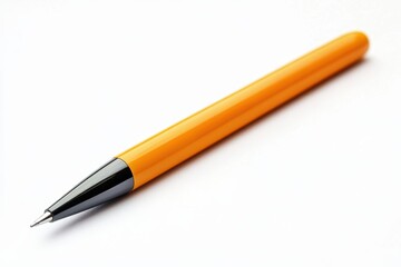 Orange pen on white background