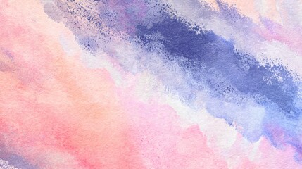 Obraz premium Hand-painted watercolor texture in soft pastel tones featuring organic brush strokes with subtle granulation. High-resolution paper texture overlay creates artistic background