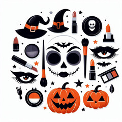 Halloween makeup essentials, perfect for spooky celebrations.