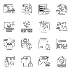 Pack of Security Line Icon 
