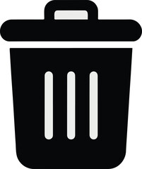 Bin vector silhouette icon