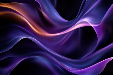 Obraz premium Abstract flowing ribbons featuring vibrant colors across a dark background