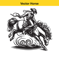 Obraz premium Vector Horseman