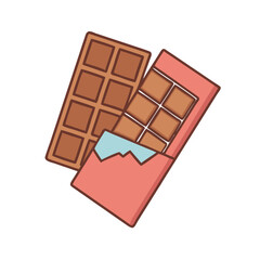 Delicious chocolate bar vector illustration for dessert lovers and sweet treat enthusiasts design