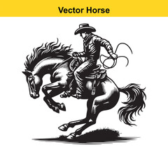 Obraz premium Vector Horseman