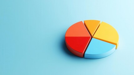 Obraz premium A pie chart with GDP segments and growth percentages, symbolizing economic sector contributions