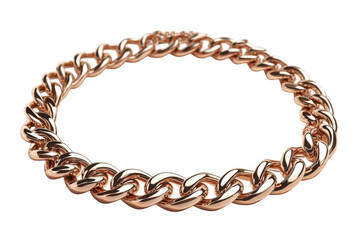 Obraz premium Luxurious rose gold curb chain bracelet a statement piece with bold design polished finish