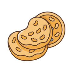 Delicious tempe chips illustration vector image for indonesian food and snack product design idea
