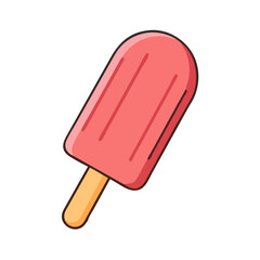 Delicious summer popsicle ice cream treat vector illustration for food and dessert designs isolated on white