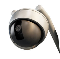 Dome camera  on transparent background