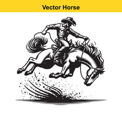 Obraz premium Vector Horseman