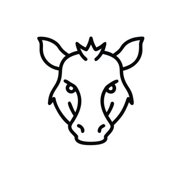 recommend clip art: Minimalist Warhog Icon Design Outline Vector Illustration Animal Face Logo