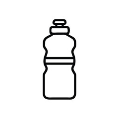 Simple Vector Line Art Illustration Of A Sports Water Bottle Design