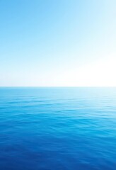 Obraz premium Serene ocean gradient from deep blue to soft white, perfect for relaxation, tranquil, tranquility