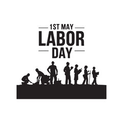 happy labor day silhouette vector art