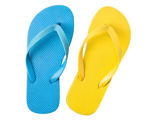Colorful Pair of Flip-Flops Sitting Side by Side for a Fun Summer Vibe