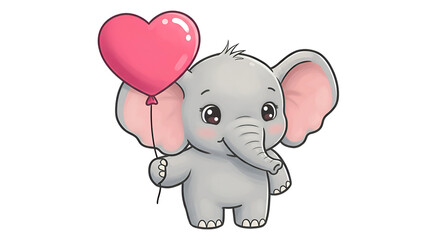 Fototapeta premium Cute baby elephant - image without background